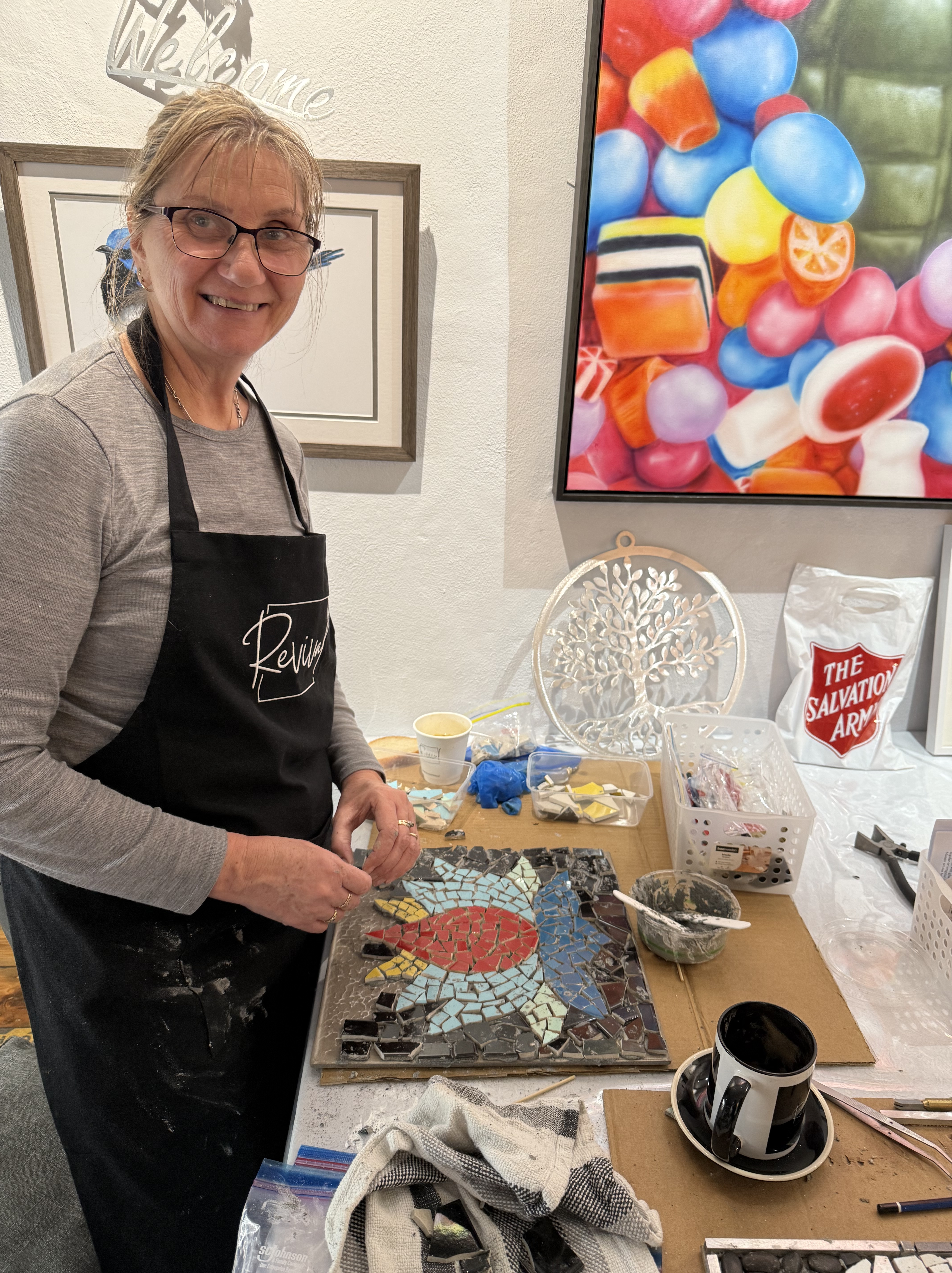 Art class mosaics, Tailem Bend near Murray Bridge